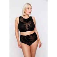 Ulla Popken Slip Slip Wild Leaves Samtdruck
