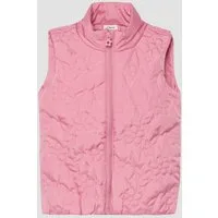 s.Oliver Outdoorjacke Outdoor-Weste Leicht wattierte Weste mit Stehkragen und Blumenmuster