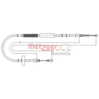 Metzger Handbremsseil hinten links Audi A4 8E