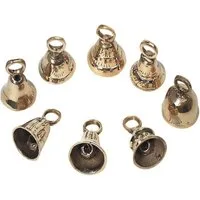 Bartl Glocke, 8er Set, Gold, 2,5 x 3,5 cm