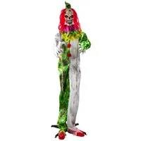 Mel-O-Design LED-Dekofigur Grinzo Horror Clown Figur 170cm Mit LED Augen Sound Bewegung Halloween