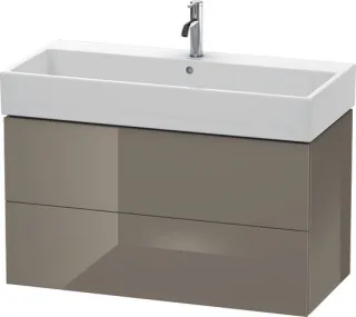 Duravit L-Cube Waschtischunterbau wandhängend Flanell Grau Hochglanz 984x459x544 mm - LC627808989 LC627808989