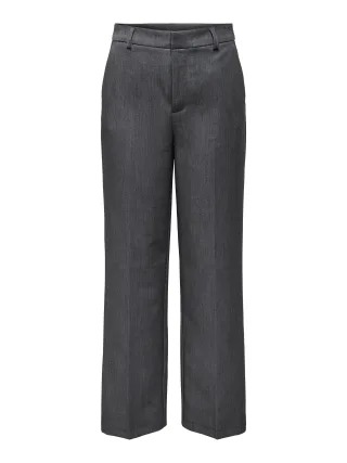 ONLY - ONLHATTIE-LANA HW W MEL PANT TLR NOOS Dark Grey Melange - Gr. - 32