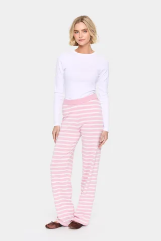 Casual Hose Gerade Passform Pink Nectar/Ice Mel Stripe pink