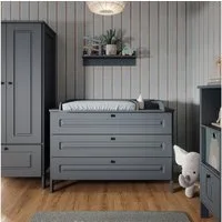 VitaliSpa® Wickelkommode Ajaton, Grau, 133 x 98.4 cm mit 3 Schubladen