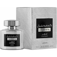 Lattafa Eau de Parfum Confidential Platinum, Glasflakon, Parfüm EDP, Unisex Duft