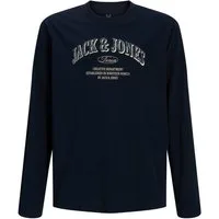 Jack & Jones Junior Langarmshirt JJEDENVER LOGO TEE LS O-NECK SN JNR Baumwolle, relaxed fit