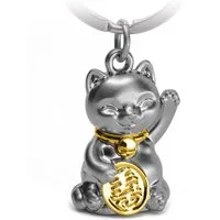 FABACH Schlüsselanhänger Glückskatze Maneki Neko - Winkekatze Glücksbringer Geschenk