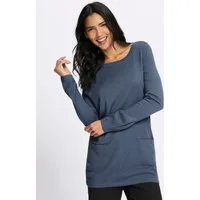 Sieh an! Strickpullover Longpullover Langarm Jersey