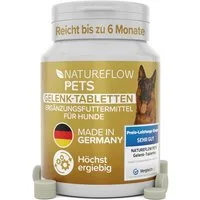 Natureflow Hunde Gelenktabletten mit Grünlippmuschel, Glucosamin, MSM & Teufelskr, Ergänzungsfutter für: Hund