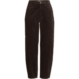 Barrel-Breitcordhose High Waist für Damen, Damen, size: regular, Braun, Elasthan/Baumwoll-Mischung, by Lands' End