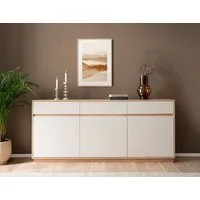 Home affaire Sideboard Sonora, moderner Schrank, Kommode in Eiche Artisan, 202 cm breit, filigrane Rahmenoptik, ausreichend Stauraum, vielseitig einsetzbar