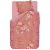 PiP Studio Bettwäsche Tokyo Bouquet Pink, Perkal, 2 teilig, Lilien, Dahlien, Punkte