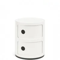 Kartell Container Componibili mit zwei Fächern Weiß