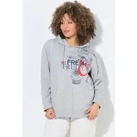 Ulla Popken Sweatshirt Hoodie Schriftmotiv Kapuze Langarm