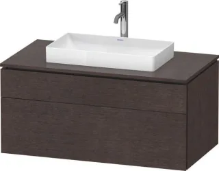 Duravit L-Cube Konsolenwaschtischunterbau wandhängend Eiche dunkel gebürstet Matt 1020x550x482 mm - LC4881072720000