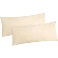 Heubergshop Kissenbezug, (2 Stück), 2er Set Fleece 40x80cm Winter - Ecru - flauschig weich Kissenhülle