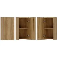 Lomadox Hängeschrank NEWPORT-56-EVOKE 30 cm breit mit 1 Tür, Eiche mit gerillter Front