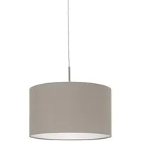 EGLO Hängeleuchte PASTERI, ohne Leuchtmittel, Leuchtmittel wechselbar, Hängelampe, Wohnzimmer, Esszimmer, Küche, Textilschirm, 110x38cm