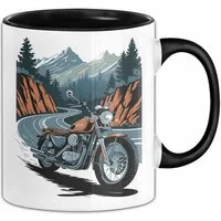 Trendation Tasse Motorradfahrer Tasse Geschenkidee für Biker Lustiger Spruch