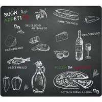 KESPER® Schneide- und Abdeckplatte Herdabdeckplatte, Motiv: Ristorante, ESG-Sicherheitsglas, (1 tlg), zum Schneiden und Abdecken