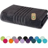 Lavea Saunatuch Bali Saunahandtuch 80x200 cm Saunahandtuch XXL 80x220 cm, Weiches Bio-Baumwollfrottee (1-St), pflegeleicht, GOTS-zertifiziert, extra saugstark mit 500g/m²
