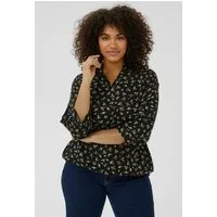 KAFFE Curve Langarmbluse Langarm-Bluse KCemina Große Größen