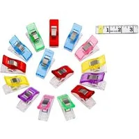 FELIXLEO Stecknadeln Nähklammer-Set in 6 Farben für präzises Nähen, 60 St.