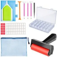 MALATEC Kreativset XXL 5d Diamond Painting Zubehör-Set mit praktischer Aufbewahrungsbox, (XXL 5d Diamond Painting Zubehör-Set, XXL 5d Diamond Painting Aufbewahrungsbox), Diamantmalerei-Set für kreative Stunden mit Familie und Freunden.