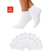 H.I.S Kurzsocken Damen Sport Basic Socken, Laufsocken ohne Frottee (Packung, 10-Paar, Großpackung) mit verstärkter Ferse und Spitze