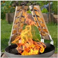 Haushalt International Räucherbrett Flammlachsbrett Grillbrett Grillzubehör 2tlg Holz 54cm, Holz, (Set, 2-St., Packung), 2er Set, Naturholz, Räucheraroma, Fisch