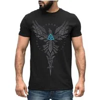 Neverless Print-Shirt Herren T-Shirt Rabe Munin Raven Odin Valhalla Wikinger Nordmänner mit Print