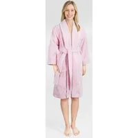 HAMMETEX Damenbademantel Ren, 100% Baumwolle, Langform, Baumwolle, Schalkragen, Gürtel, 380 g/m² Frottee Bademantel mit Taschen – Saugfähig & Weich
