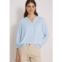 CECIL Shirtbluse mit geschlitztem Rundhalsausschnitt