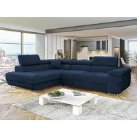 MIRJAN24 Ecksofa Torezio, mit Bettkasten und Schlaffunktion, Einstellbare Kopfstützen, 274x203x70-90 cm