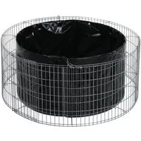 Bellissa Hochbeet Gabionen-Hochbeet rund 92/72cm H:40cm Gabionenkörbe DIY-Bausatz