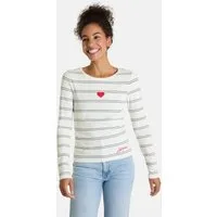 Lieblingsstück Langarmshirt SinaL mit Herzmotiv und Streifen