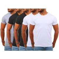 Young & Rich T-Shirt Herren Uni Basic rundhals Ausschnitt Unterziehshirt 1701 Rundhalsauschnitt unifarben kurzarm regular fit