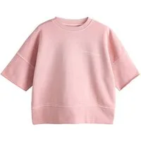 Next Sweater Kurzarm-Sweatshirt im gewaschenem Look mit Grafik (1-tlg)
