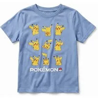 POKÉMON Print-Shirt Pokemon Pikachu Jungen T-Shirt Kurzarm Shirt 100% Baumwolle 100% Baumwolle, Gr. 98 bis 128