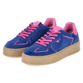 Tamaris Low Sneaker - Gr. 36 - Blau - Leder und Synthetik