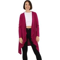 malito more than fashion Cardigan malito Damen Cardigan langarm asymetrisch 806 assymetrisches langarm Basic Jäckchen
