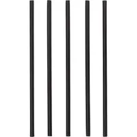 PAPSTAR Trinkhalme Mehrweg-Shake-Halme PP Ø 8 mm, 25 cm schwarz 100 Stk