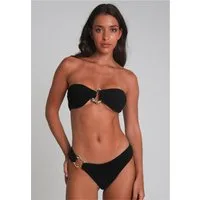 Moda Minx Bikini-Hose SCRUNCH Irregular Hoop (1-St., Panty) mit edlem Schmuckelement