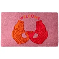 Giftcompany Fußmatte Fußmatte Welcome Kois lila/orange 45x75cm, Fußmatten