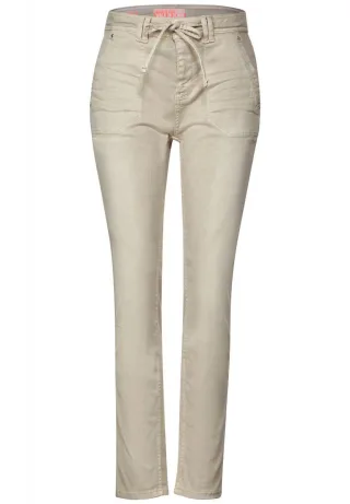 Street One - Loose Fit Jeans beige - Gr. - 28