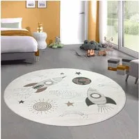 Carpetia Kinderteppich Modern Spielteppich, rund, Höhe: 14 mm, Hoch-Tief 3D Effekt Pflegeleicht Allergikergeeignet