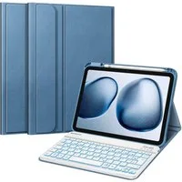 Fintie Tablet-Hülle mit Tastatur für iPad 11 Generation 2025 11'', iPad 10 Gen 2022 10.9'' 11 Zoll/10.9 Zoll, 7-farbige Hintergrundbeleuchtung, Magnetische Bluetooth-Keyboard