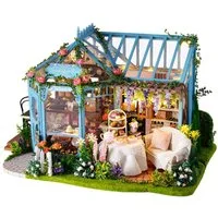 Cute Room 3D-Puzzle 3D-Puzzle DIY Miniaturhaus Puppenhaus Rosengarten, Puzzleteile, 3D-Puzzle, Miniaturhaus, Maßstab 1:24, Modellbausatz zum basteln