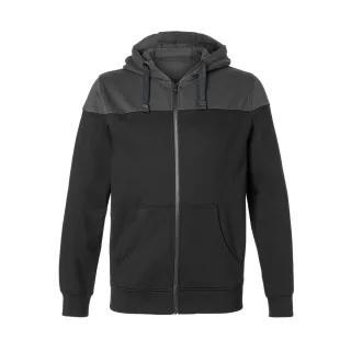 KÜBLER SHIRTS Kapuzen-Sweatjacke schwarz/dunkelgrau L - 5223 6406-9998-L